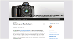 Desktop Screenshot of cameralensmanufacturers.com